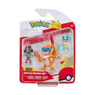 Набір ігрових фігурок Pokemon W18 Поньярд, Сквіртл, Монферно (PKW3058)