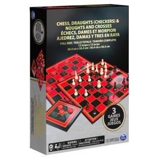 Набор из трех настольных игр «Шахматы, шашки и крестики-нолики» (SM98377/6033146)
