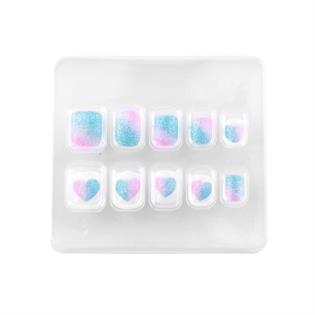 Дитячий набір для манікюру Lukky Накладні багаторазові нігті Aquarelle 10 шт. (T19425)