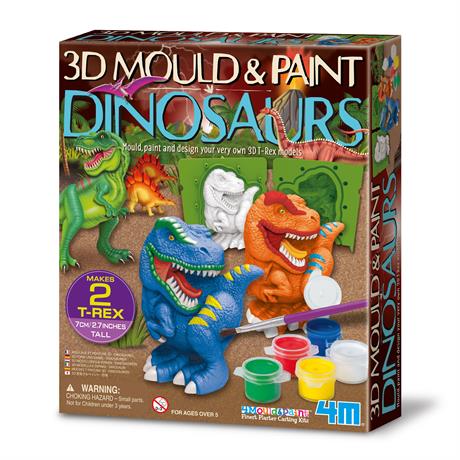 Набір для створення 3D-фігурок із гіпсу 4M Динозаври (00-04777) - фото 0