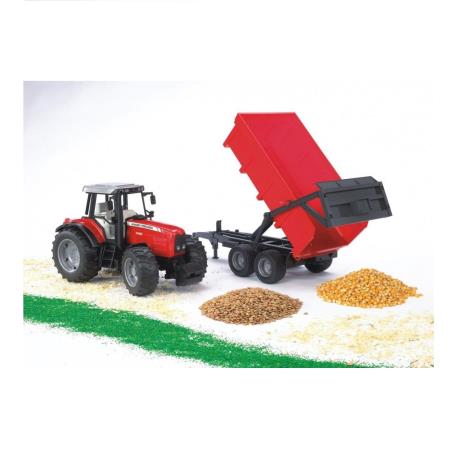 Модель Bruder Трактор Massey Ferguson 7480 з причепом 1:16 (02045) - фото 1