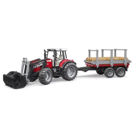Модель Bruder Трактор Massey Ferguson с прицепом 1:16 (02046) - фото 0