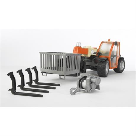 Модель Bruder Навантажувач JLG 2505 Telehandler з телескопічним ковшем 1:16 (02140) - фото 1