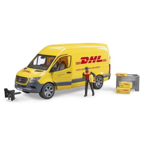 Автомодель Bruder Автомобиль MB Sprinter курьер DHL с фигуркой 1:16 (02671) - фото 0