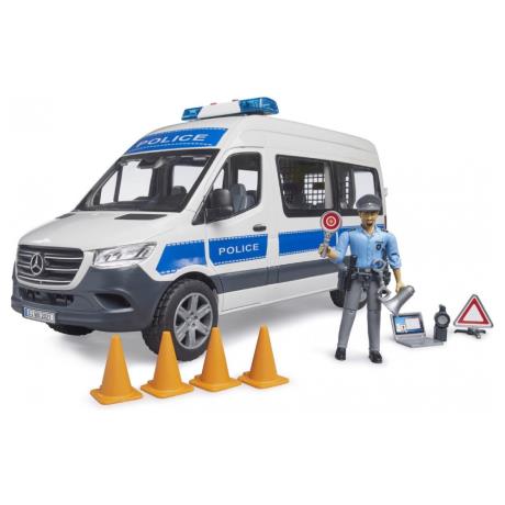 Автомодель Bruder Поліцейський мікроавтобус MB Sprinter з фігуркою та мигалками (02683) - фото 0