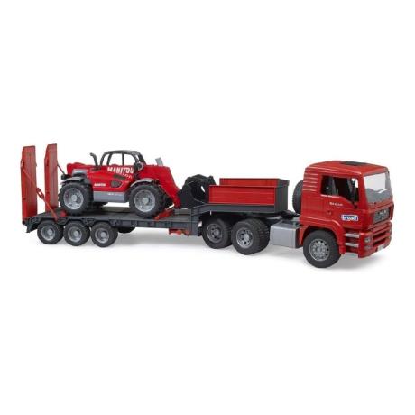 Модель Bruder Тягач MAN TGA з причепом та телескопічним навантажувачем Manitou MLT 633, 1:16 (02774) - фото 0