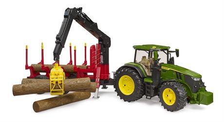 Модель Bruder Трактор John Deere с прицепом и манипулятором 1:16 (03154) - фото 1