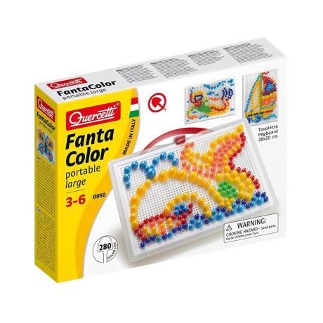 Дитяча мозаїка Quercetti Fanta Color portable large 280 ел. (0950-Q) - фото 0