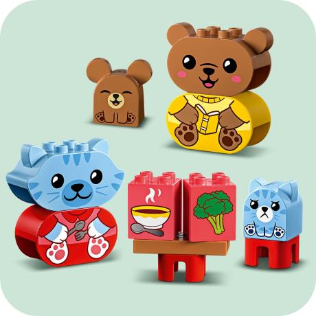 Конструктор LEGO DUPLO My First Мої перші повсякденні процедури час вечері та сну 28 деталей (10414) - фото 5