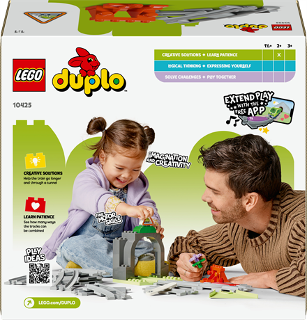 Конструктор LEGO DUPLO Залізничний тунель і колії дод. набір 20 деталей (10425) - фото 3