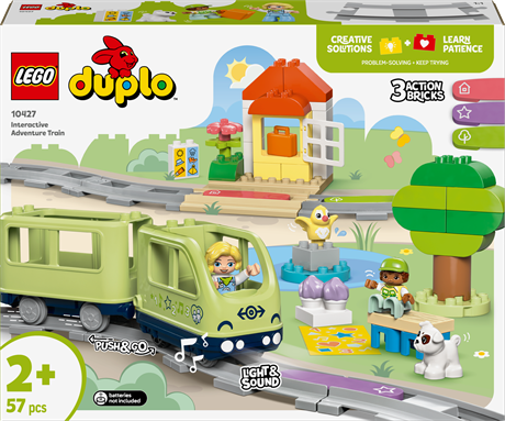 Конструктор LEGO DUPLO Town Інтерактивний пригодницький потяг 57 деталей (10427) - фото 2