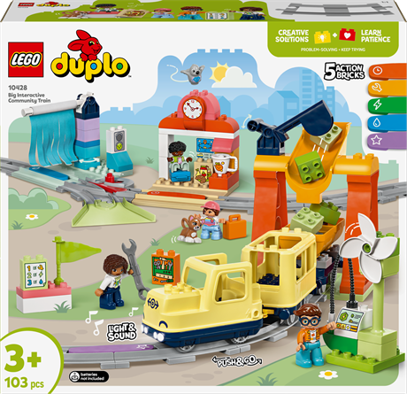 Конструктор LEGO DUPLO Town Великий інтерактивний громадський потяг 103 деталі (10428) - фото 2