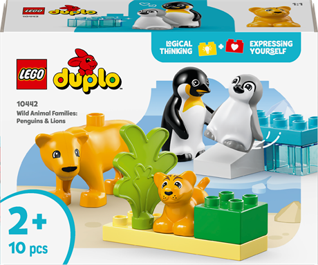 Конструктор LEGO DUPLO Сімейства диких тварин: пінгвіни та леви 10 деталей (10442) - фото 2