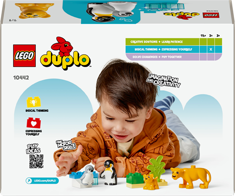 Конструктор LEGO DUPLO Сімейства диких тварин: пінгвіни та леви 10 деталей (10442) - фото 3