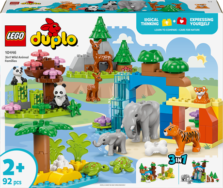 Конструктор LEGO DUPLO Town Сімейства диких тварин 3-в-1, 92 деталі (10446) - фото 2