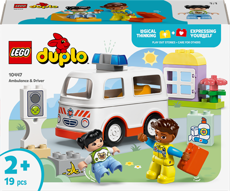 Конструктор LEGO DUPLO Швидка допомога та водій 19 деталей (10447) - фото 2