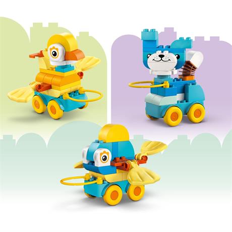 Конструктор LEGO DUPLO Town Тварини на колесах 3 в 1, 58 деталей (10448) - фото 5