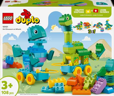 Конструктор LEGO DUPLO Town Динозаври на колесах 3 в 1, 108 деталей (10451) - фото 5