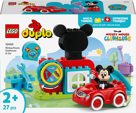 Конструктор LEGO DUPLO Disney Микки Маус Клубный дом и автомобиль 27 деталей (10454) - фото 2