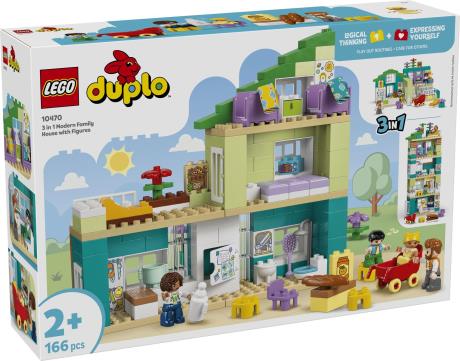 Конструктор LEGO DUPLO Town 3-в-1 Сучасний родинний будинок із фігурками 166 Деталей ( 10470 ) - фото 2