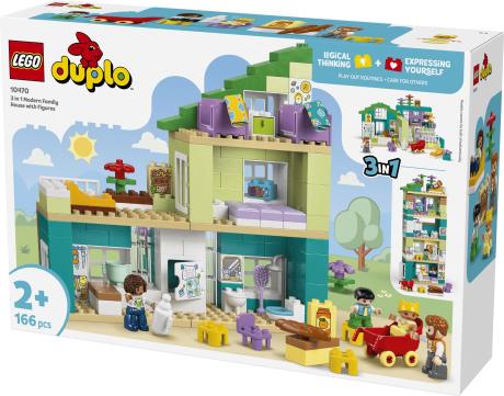Конструктор LEGO DUPLO Town 3-в-1 Сучасний родинний будинок із фігурками 166 Деталей ( 10470 ) - фото 2