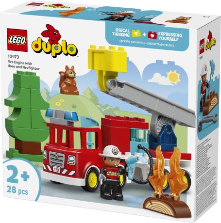 Конструктор LEGO DUPLO Town Пожежна машина зі шлангом і пожежником 28 Деталей (10473) - фото 1