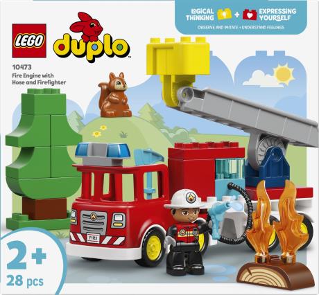 Конструктор LEGO DUPLO Town Пожежна машина зі шлангом і пожежником 28 Деталей (10473) - фото 1