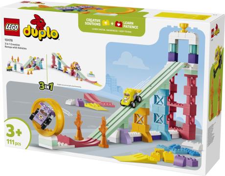 Конструктор LEGO® DUPLO® Місто 3 в 1 Цікаві гірки та трампліни з автомобілями, 111 деталей (10478) - фото 8