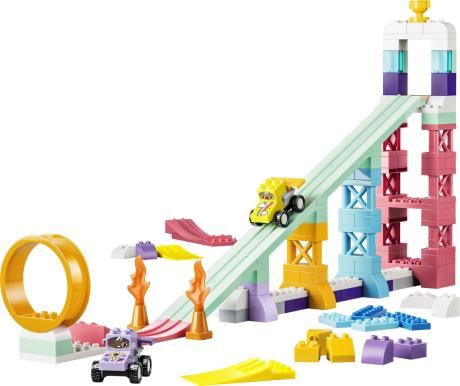 Конструктор LEGO® DUPLO® Місто 3 в 1 Цікаві гірки та трампліни з автомобілями, 111 деталей (10478) - фото 14