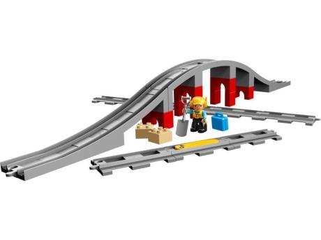 Конструктор LEGO DUPLO Trains Залізничний міст і рейки 26 деталей (10872) - фото 0