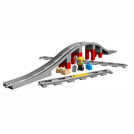Конструктор LEGO DUPLO Trains Железнодорожный мост и рельсы 26 деталей (10872) - фото 2