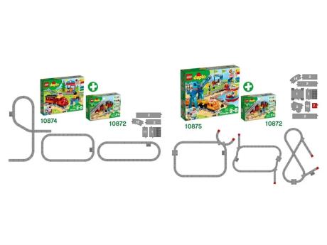 Конструктор LEGO DUPLO Trains Залізничний міст і рейки 26 деталей (10872) - фото 0