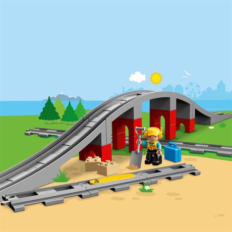Конструктор LEGO DUPLO Trains Залізничний міст і рейки 26 деталей (10872) - фото 3