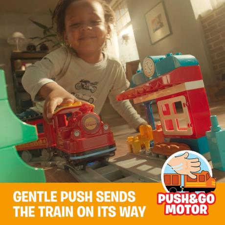 Конструктор LEGO DUPLO Town Потяг на паровій тязі 59 деталей (10874) - фото 0