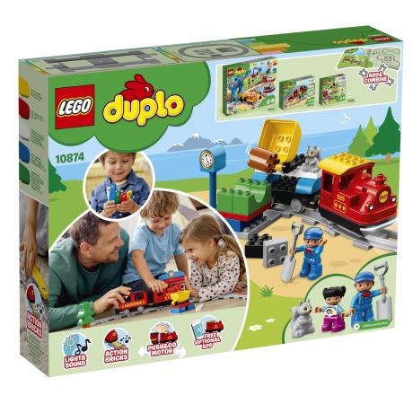 Конструктор LEGO DUPLO Town Потяг на паровій тязі 59 деталей (10874) - фото 0