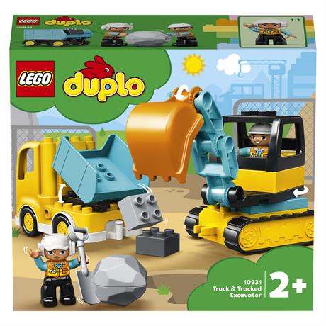 Конструктор LEGO DUPLO Грузовик и гусеничный экскаватор 20 деталей (10931) - фото 1
