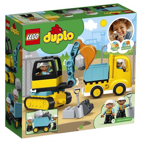 Конструктор LEGO DUPLO Вантажівка та гусеничний екскаватор 20 деталей (10931) - фото 3