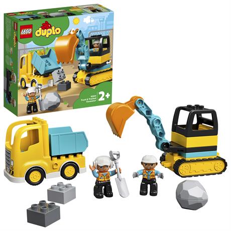 Конструктор LEGO DUPLO Вантажівка та гусеничний екскаватор 20 деталей (10931) - фото 4