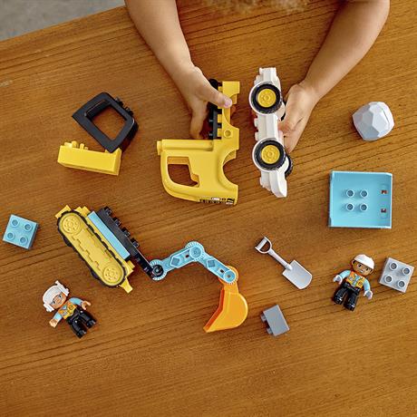 Конструктор LEGO DUPLO Вантажівка та гусеничний екскаватор 20 деталей (10931) - фото 6