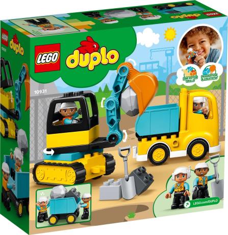 Конструктор LEGO DUPLO Грузовик и гусеничный экскаватор 20 деталей (10931) - фото 0