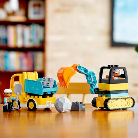 Конструктор LEGO DUPLO Вантажівка та гусеничний екскаватор 20 деталей (10931) - фото 7