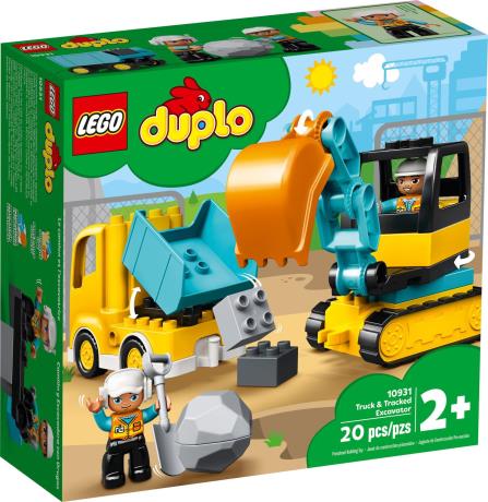 Конструктор LEGO DUPLO Грузовик и гусеничный экскаватор 20 деталей (10931) - фото 0