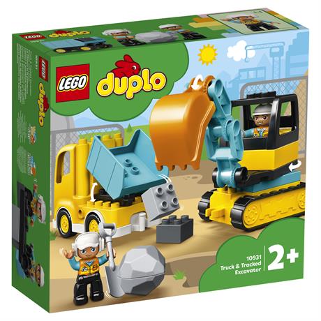 Конструктор LEGO DUPLO Вантажівка та гусеничний екскаватор 20 деталей (10931) - фото 0
