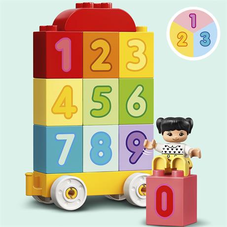 Конструктор LEGO DUPLO Creative Play Поезд с цифрами Учимся считать 23 детали (10954) - фото 3
