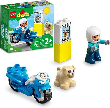 Конструктор LEGO DUPLO Rescue Полицейский мотоцикл 5 деталей (10967) - фото 7