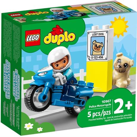 Конструктор LEGO DUPLO Rescue Поліцейський мотоцикл 5 деталей (10967) - фото 0