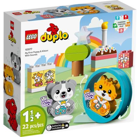 Конструктор LEGO DUPLO My First Моє перше цуценя та кошеня зі звуками 22 деталі (10977) - фото 0