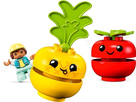 Конструктор LEGO DUPLO My First Трактор для выращивания фруктов и овощей 19 деталей (10982) - фото 0