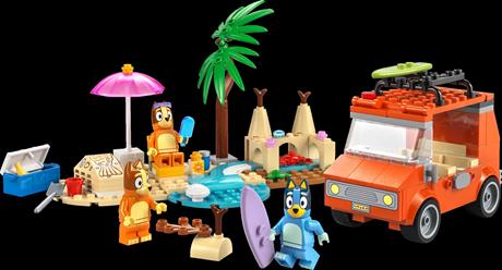 Конструктор LEGO Bluey Пляж і сімейна поїздка на автомобілі Блуї 133 деталі (11202) - фото 2