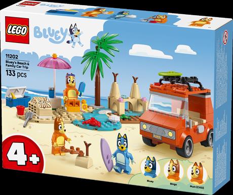 Конструктор LEGO Bluey Пляж і сімейна поїздка на автомобілі Блуї 133 деталі (11202) - фото 3